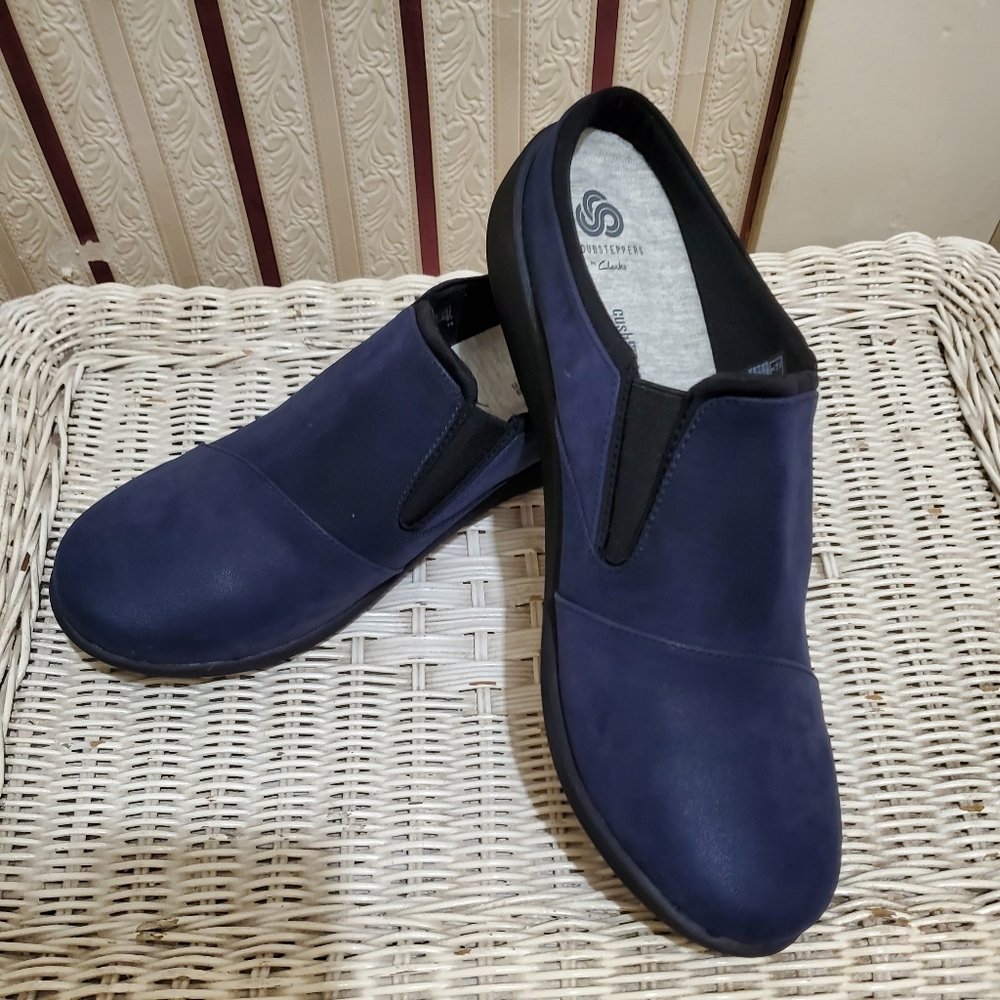 Clarks Cloudstepper Shoes Blue 12 Wide